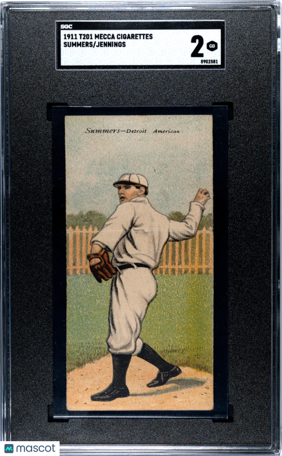 1911 T201 Mecca Cigarettes Jennings Summers SGC 2