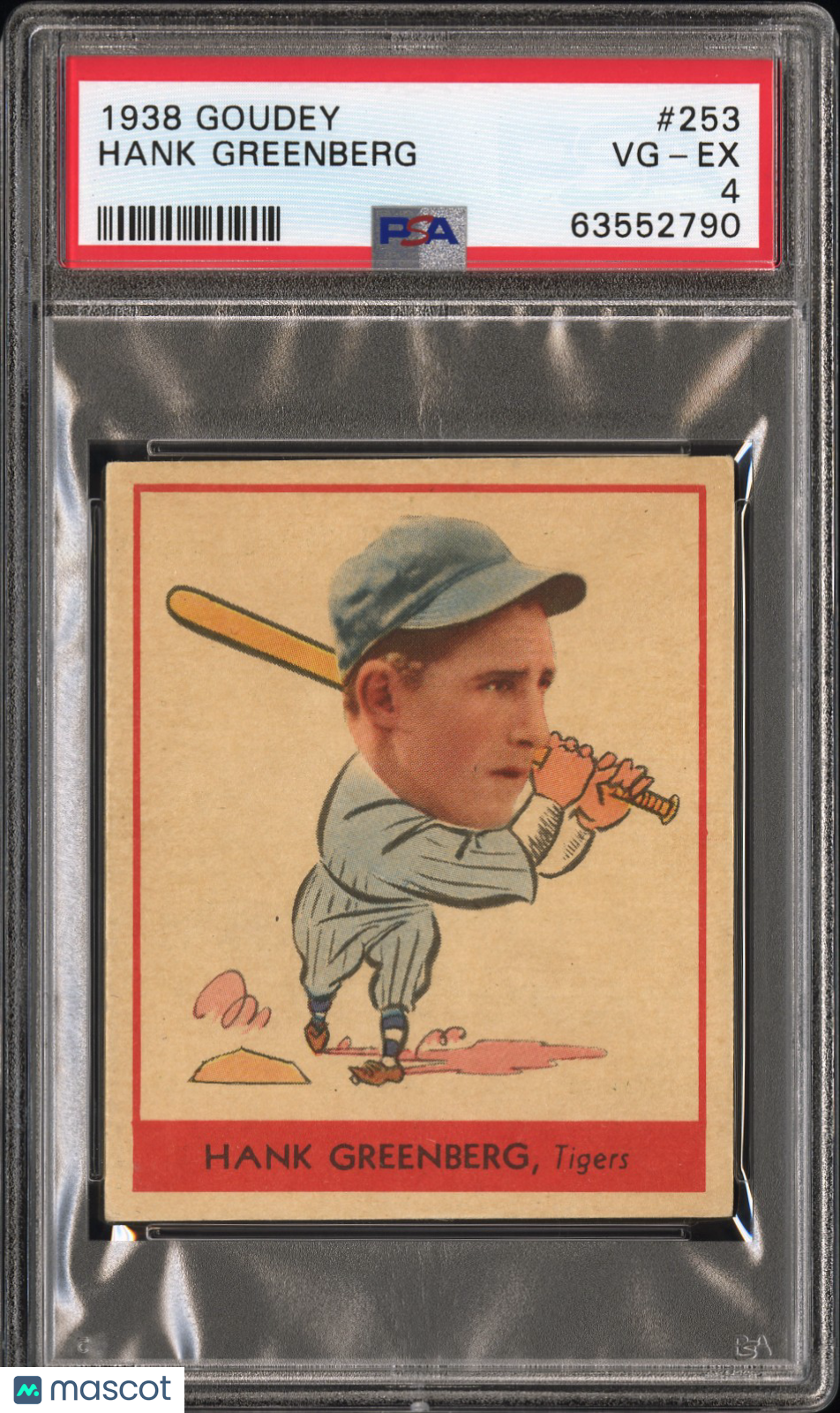 1938 Goudey Hank Greenberg #253 PSA 4