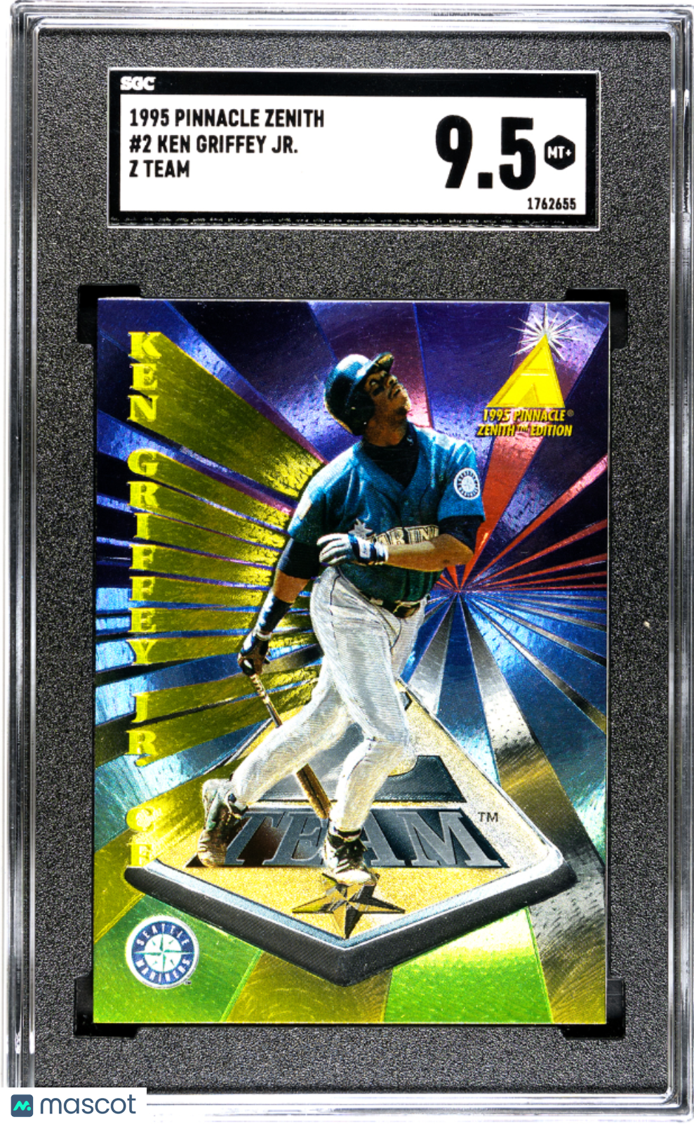 1995 Pinnacle Zenith Ken Griffey JR. #2 Team SGC 9.5