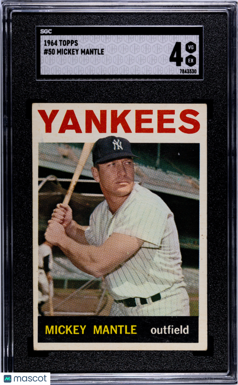 1964 Topps Mickey Mantle #50 SGC 4