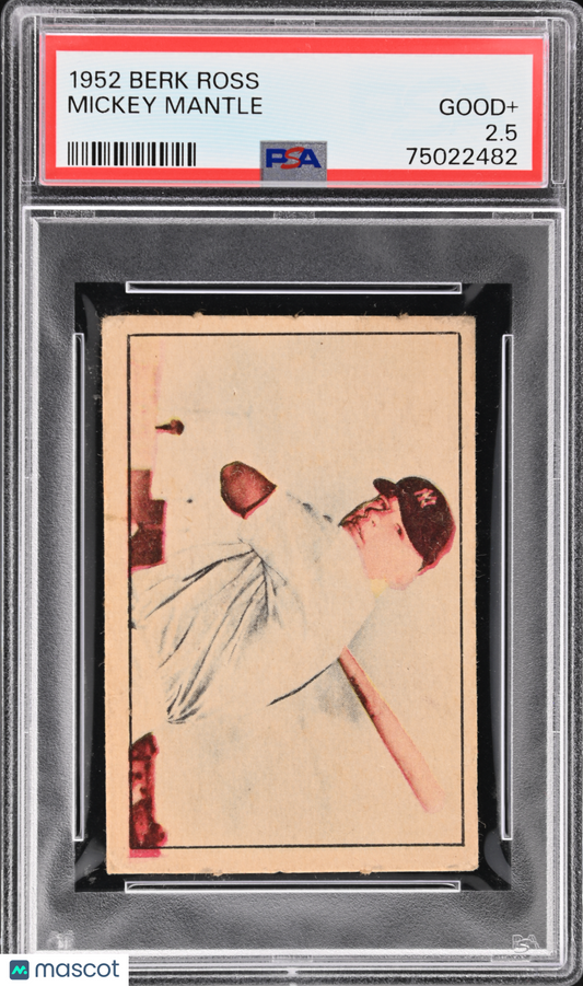 1952 Berk Ross Mickey Mantle PSA 2.5