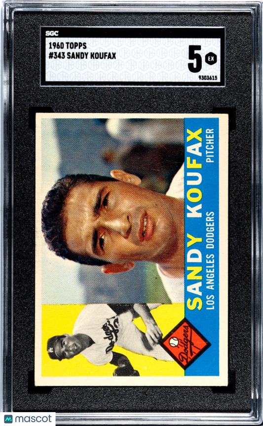 1960 Topps Sandy Koufax #343 SGC 5