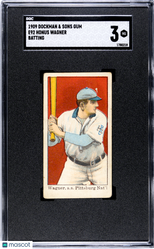 1909 Dockman & Sons Gum (E92) Honus Wagner Batting SGC 3
