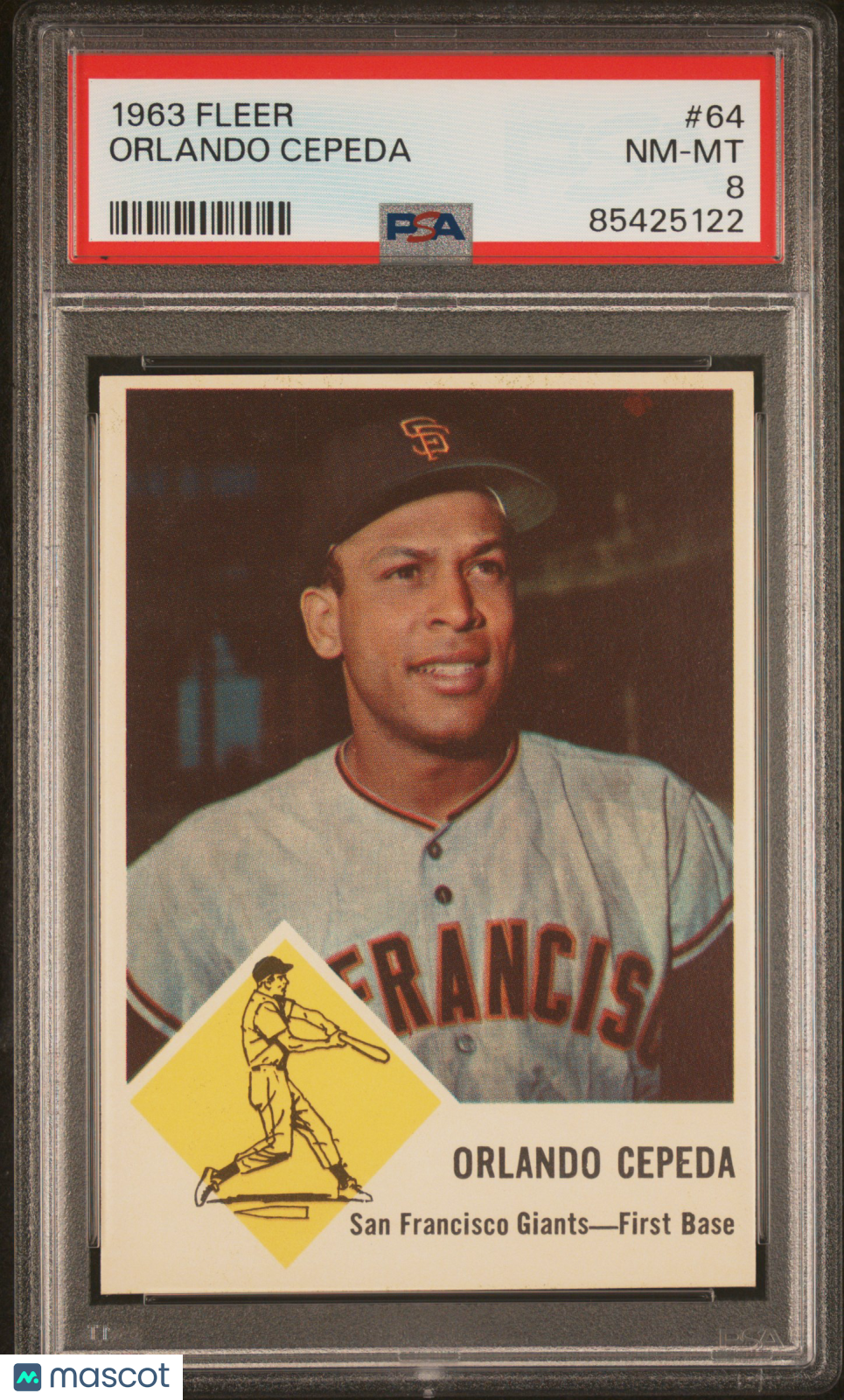 1963 Fleer Orlando Cepeda #64 PSA 8