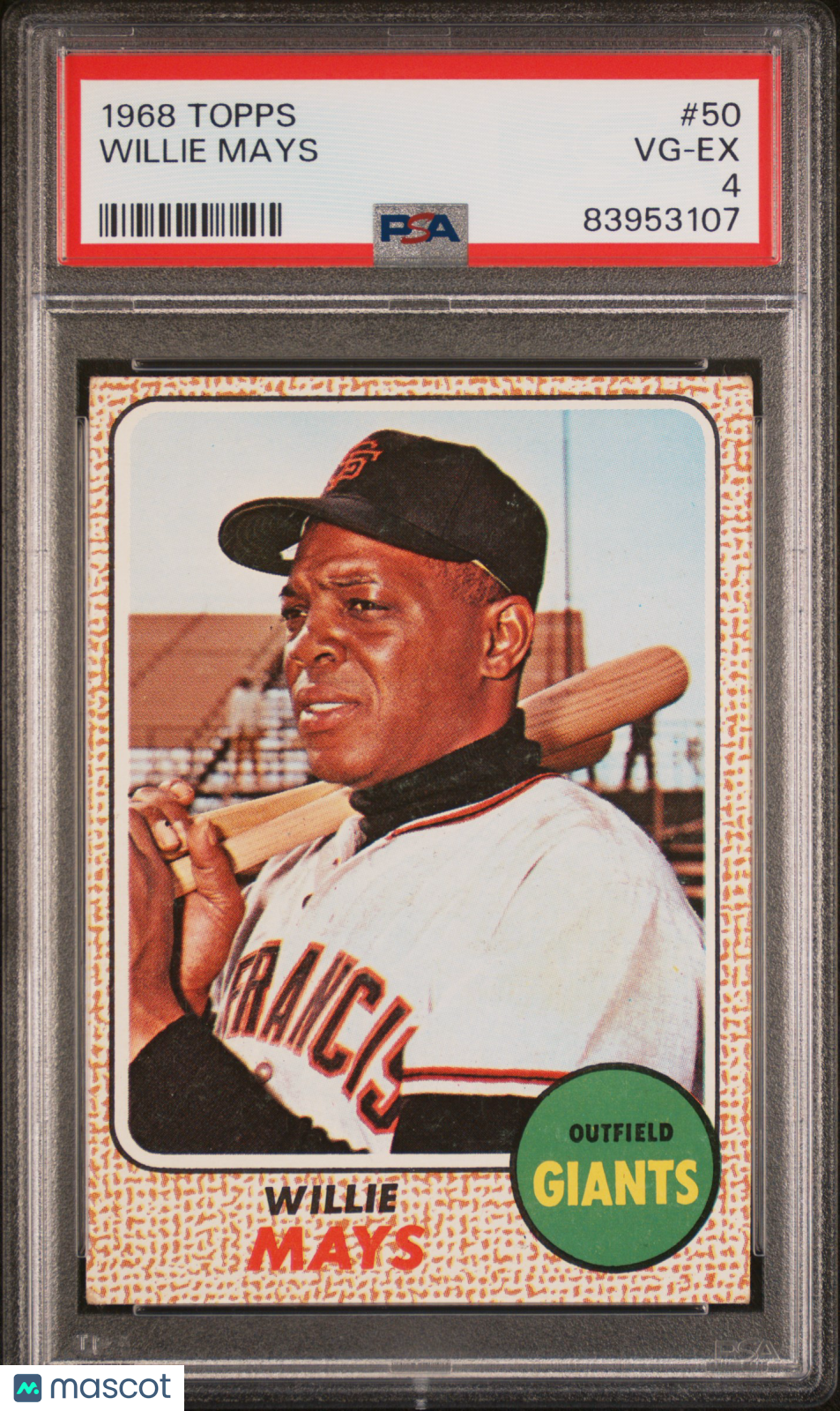 1968 Topps Willie Mays #50 PSA 4