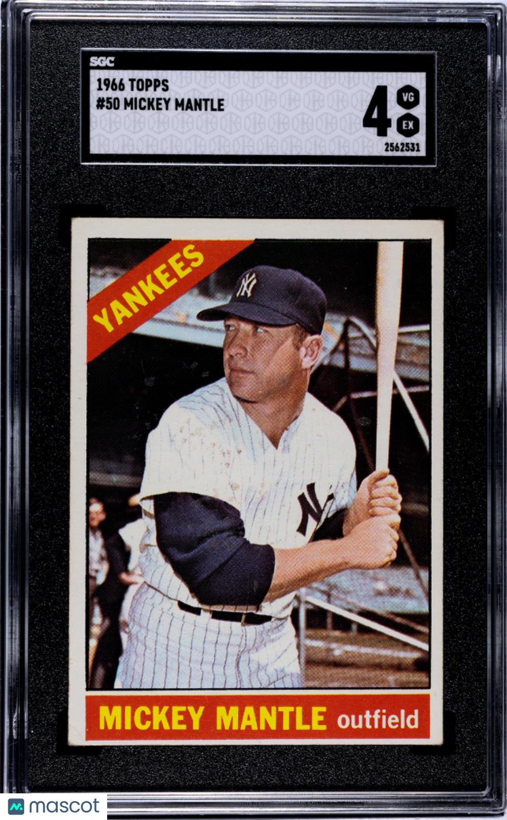 1966 Topps Mickey Mantle #50 SGC 4