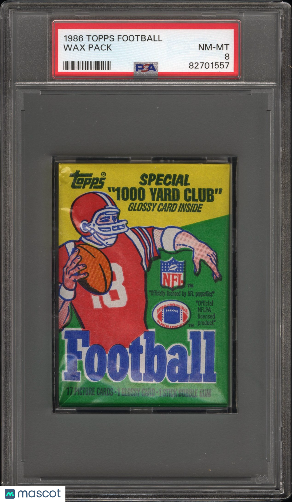 1986 Topps Football Wax Pack Wax Pack PSA 8