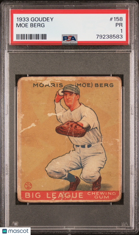 1933 Goudey Moe Berg #158 PSA 1