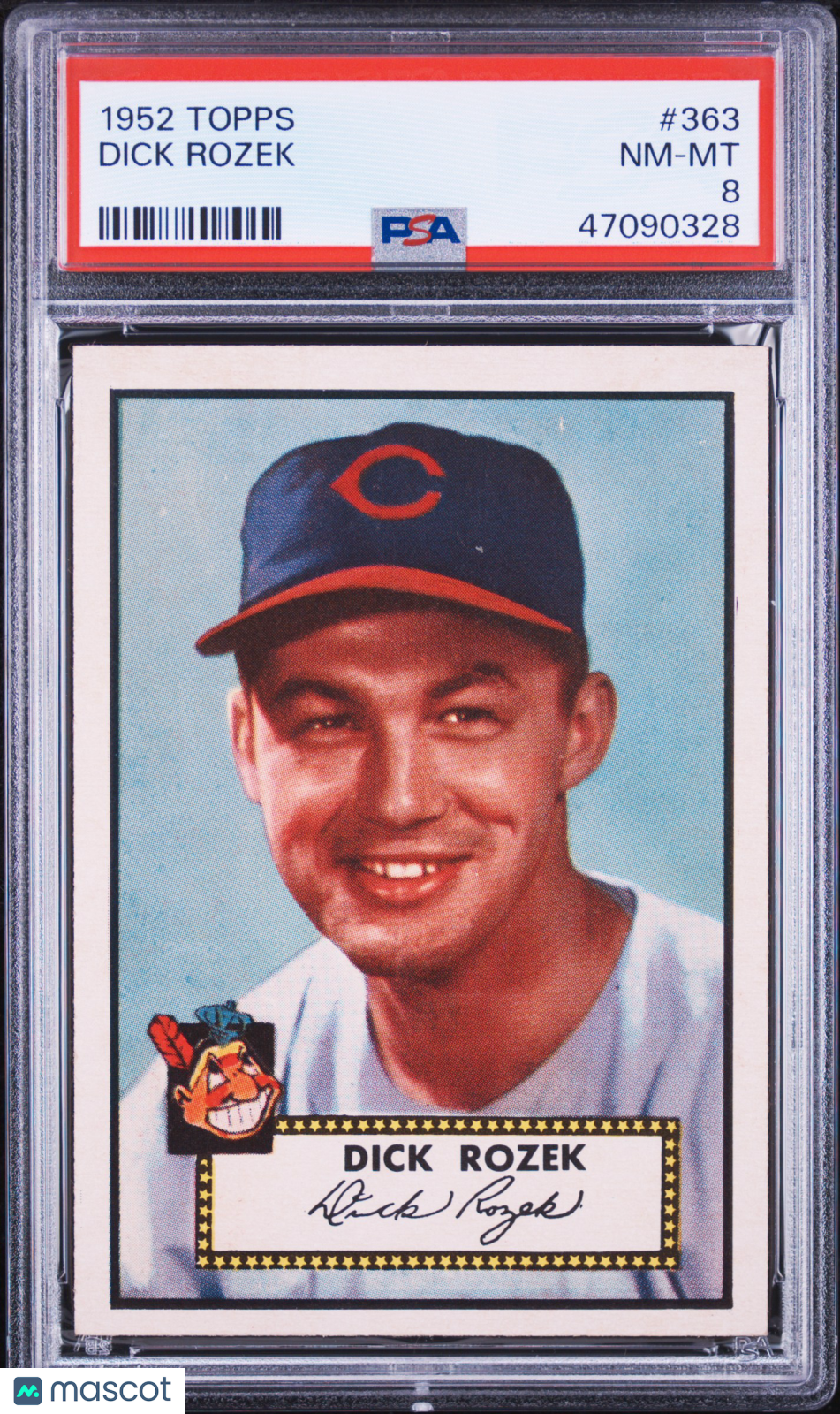 1952 Topps Dick Rozek #363 PSA 8