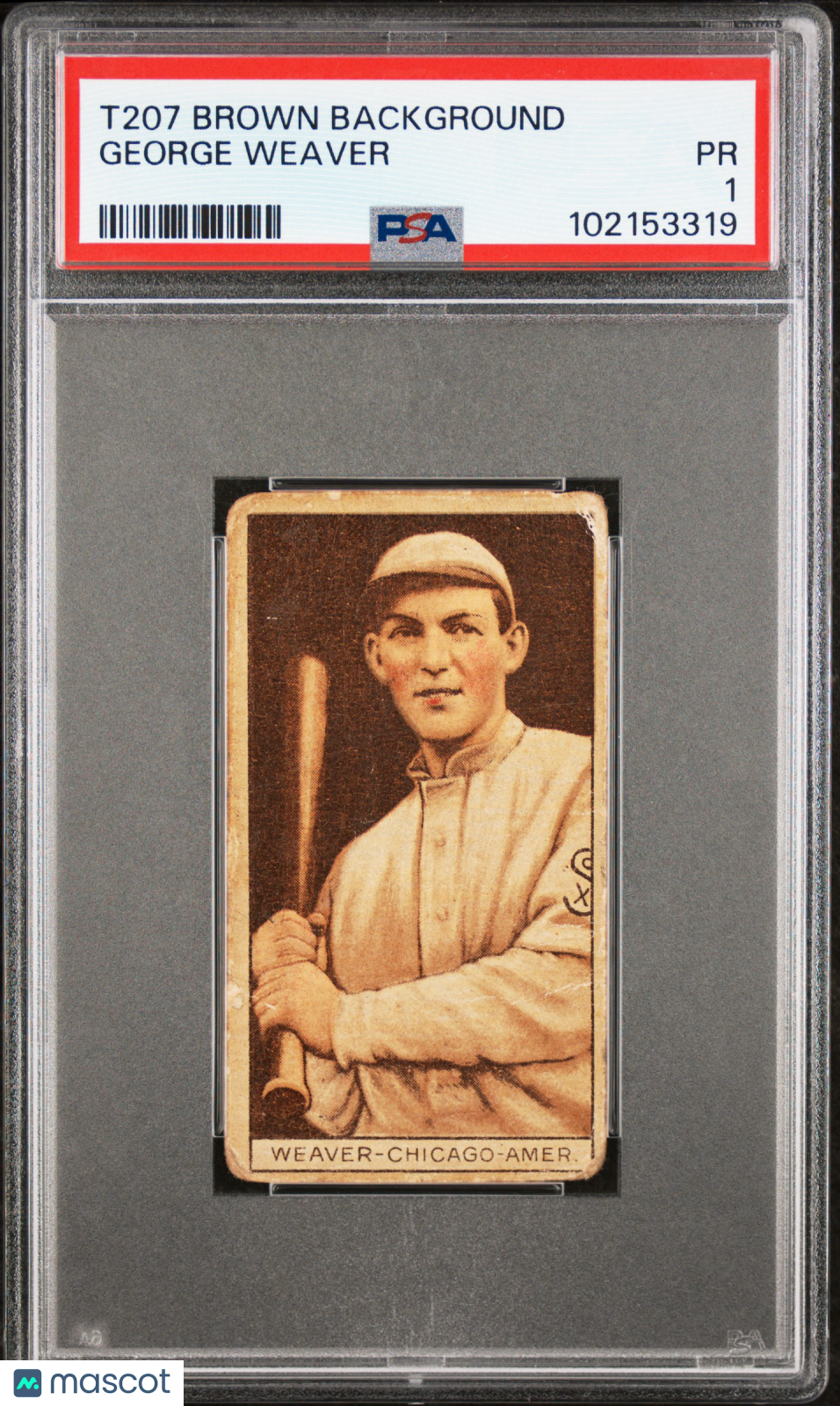1912 T207 Brown Background George Weaver PSA 1
