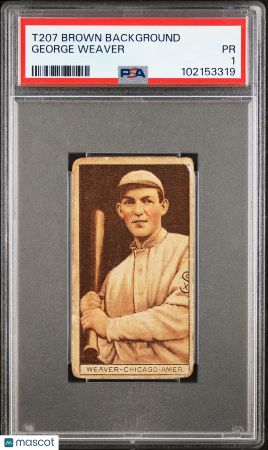 1912 T207 Brown Background George Weaver PSA 1