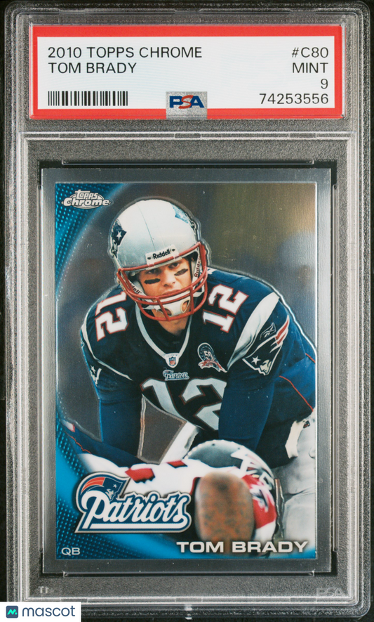2010 Topps Chrome Tom Brady #C80 PSA 9
