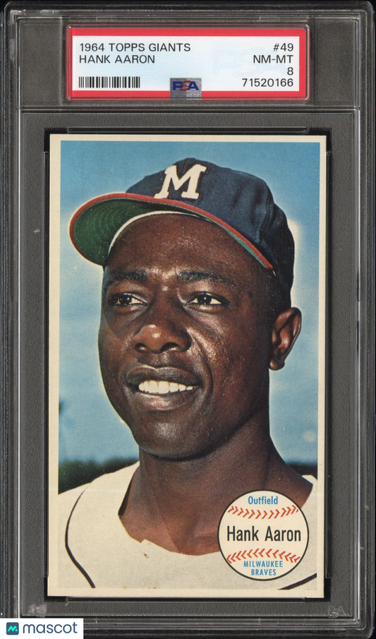 1964 Topps Giants Hank Aaron #49 PSA 8
