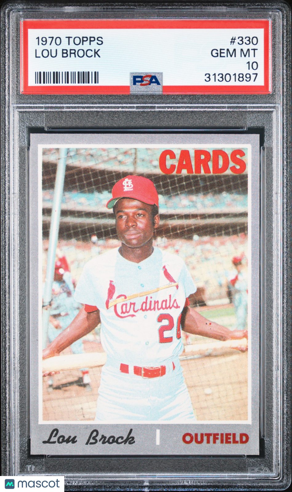 1970 Topps Lou Brock #330 PSA 10