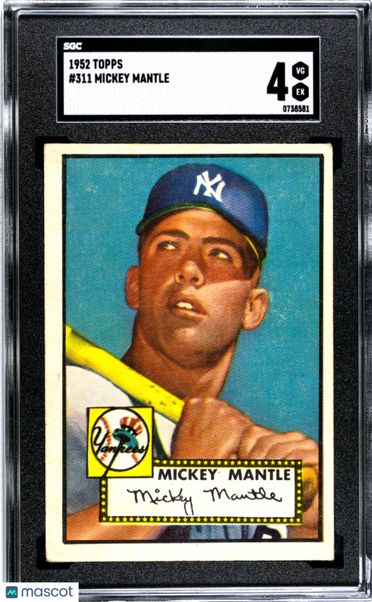 1952 Topps Mickey Mantle #311 SGC 4