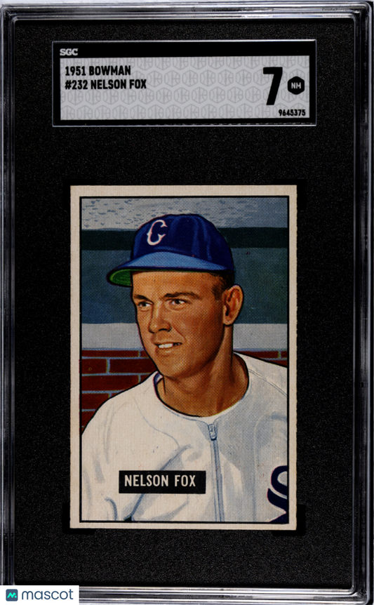1951 Bowman Nelson Fox #232 SGC 7