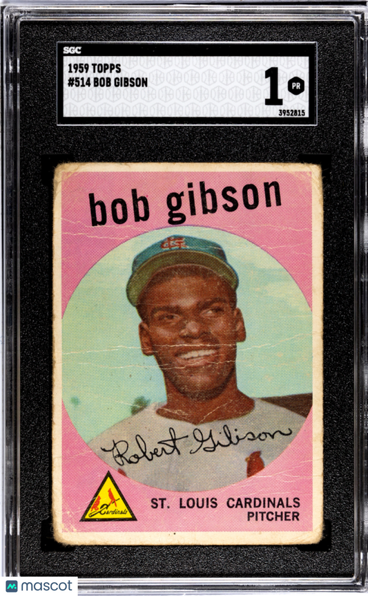 1959 Topps Bob Gibson #514 SGC 1