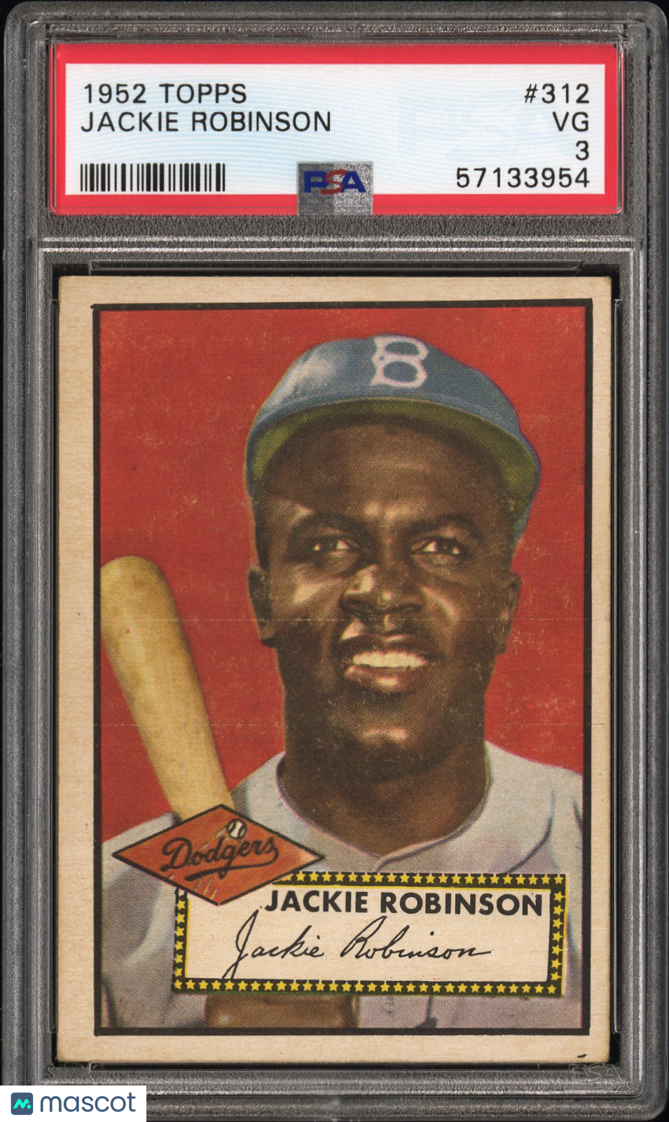 1952 Topps Jackie Robinson #312 PSA 3