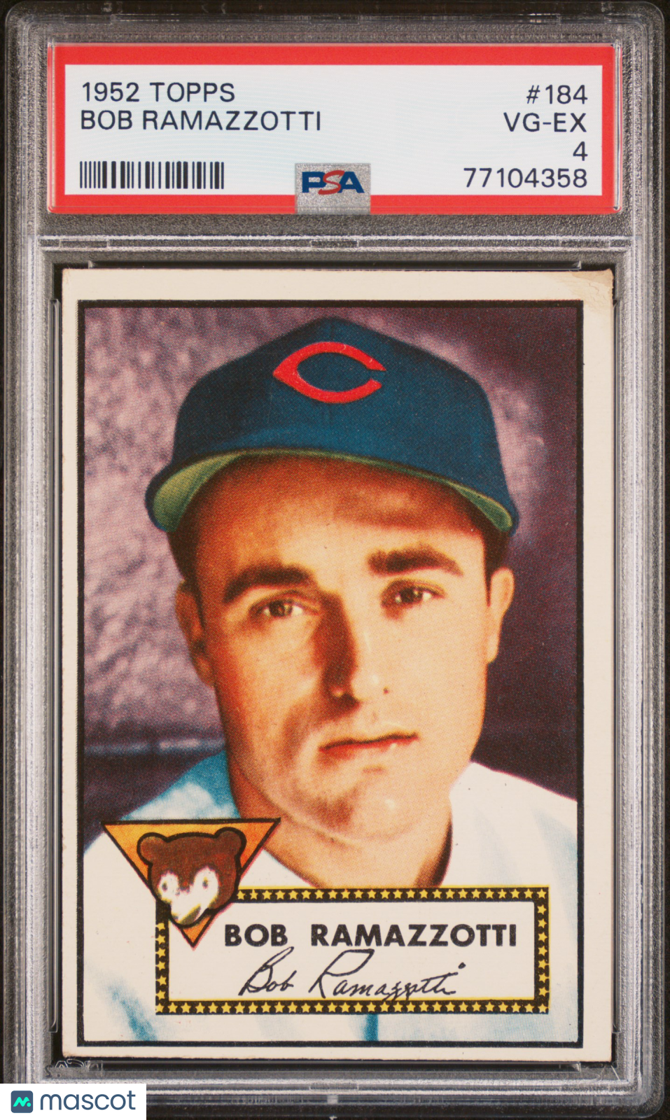 1952 Topps Bob Ramazzotti #184 PSA 4