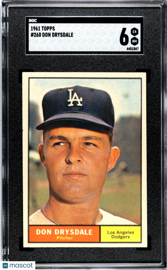 1961 Topps Don Drysdale #260 SGC 6