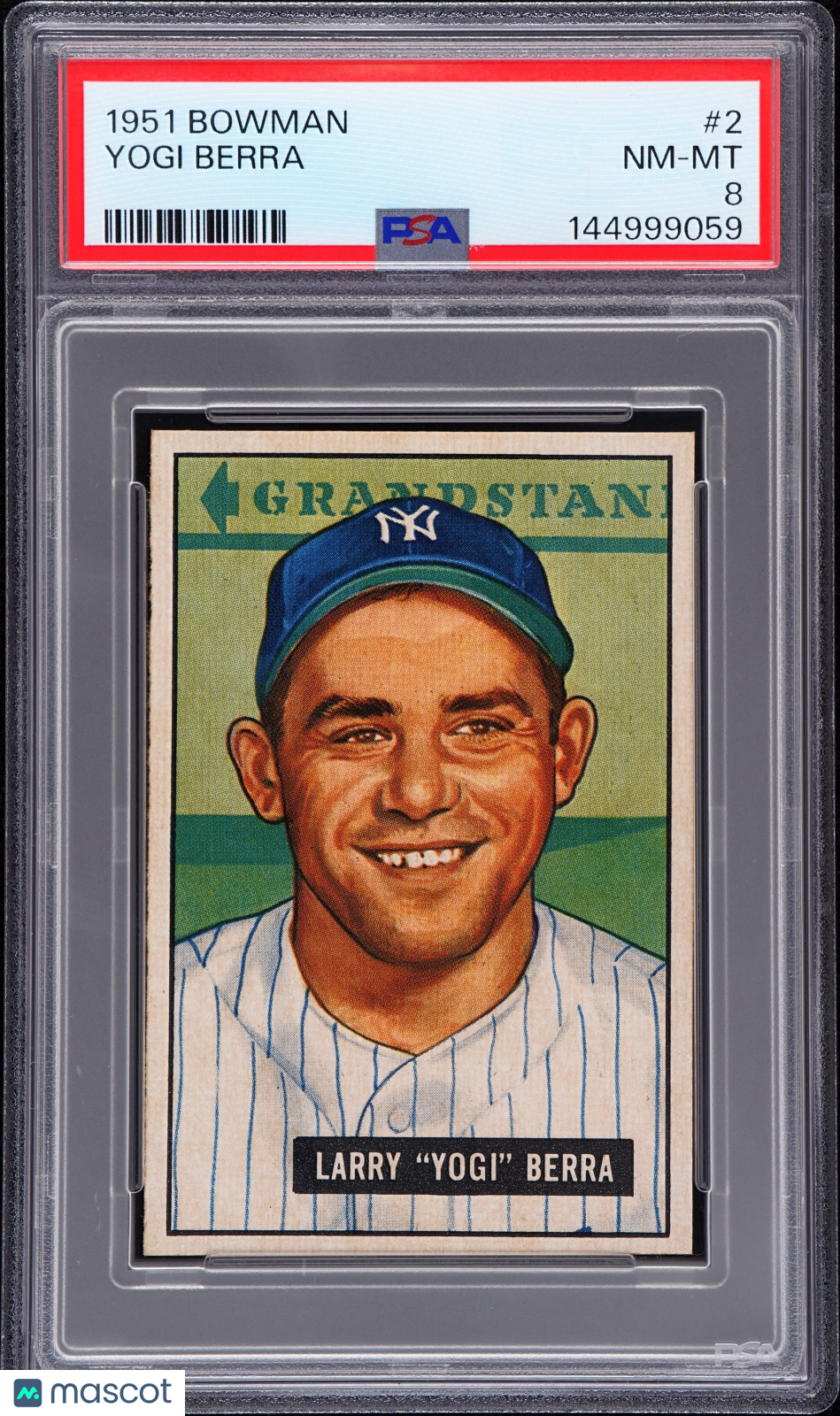 1951 Bowman Yogi Berra #2 PSA 8
