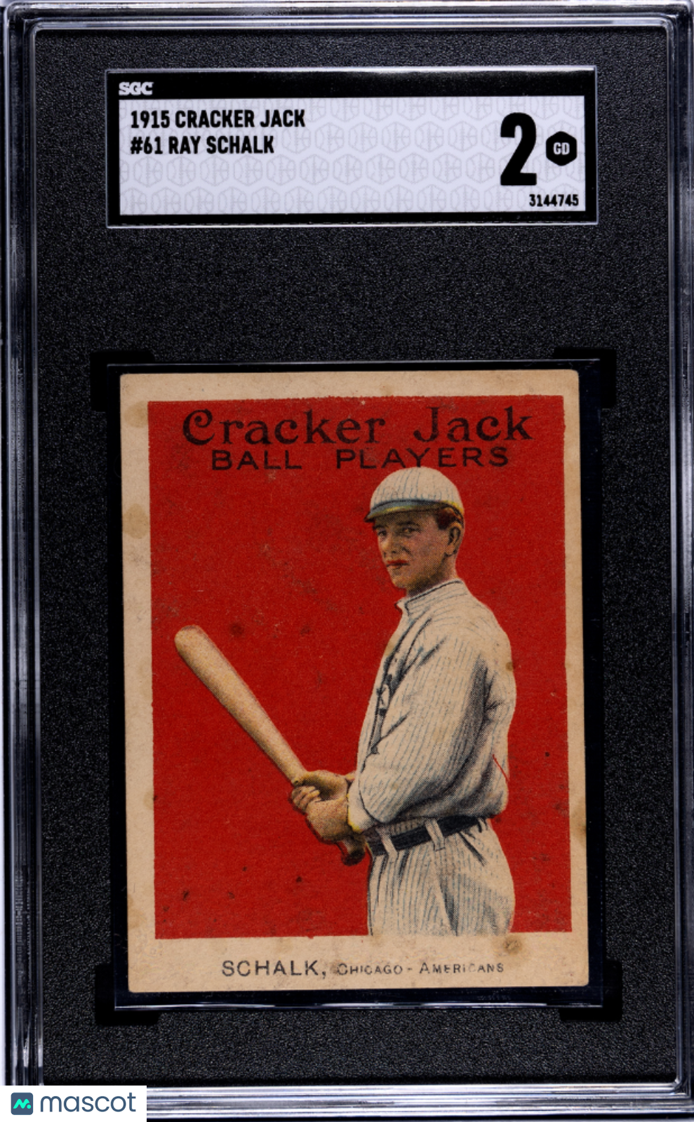 1915 Cracker Jack Ray Schalk #61 SGC 2