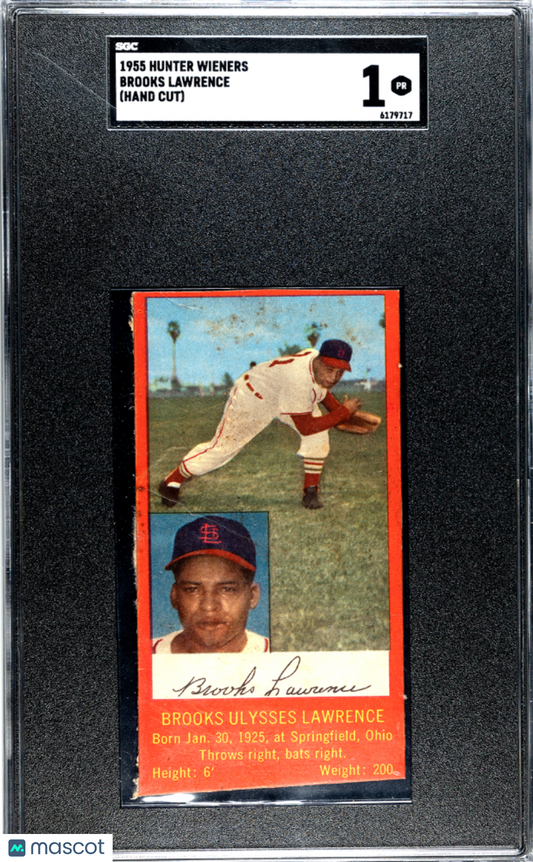 1955 Hunter Wieners Brooks Lawrence (Hand Cut) SGC 1