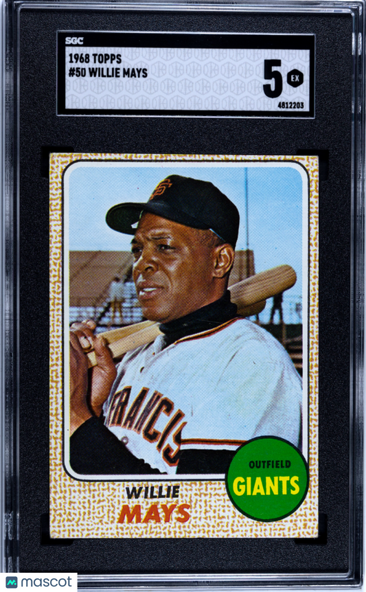 1968 Topps Willie Mays #50 SGC 5
