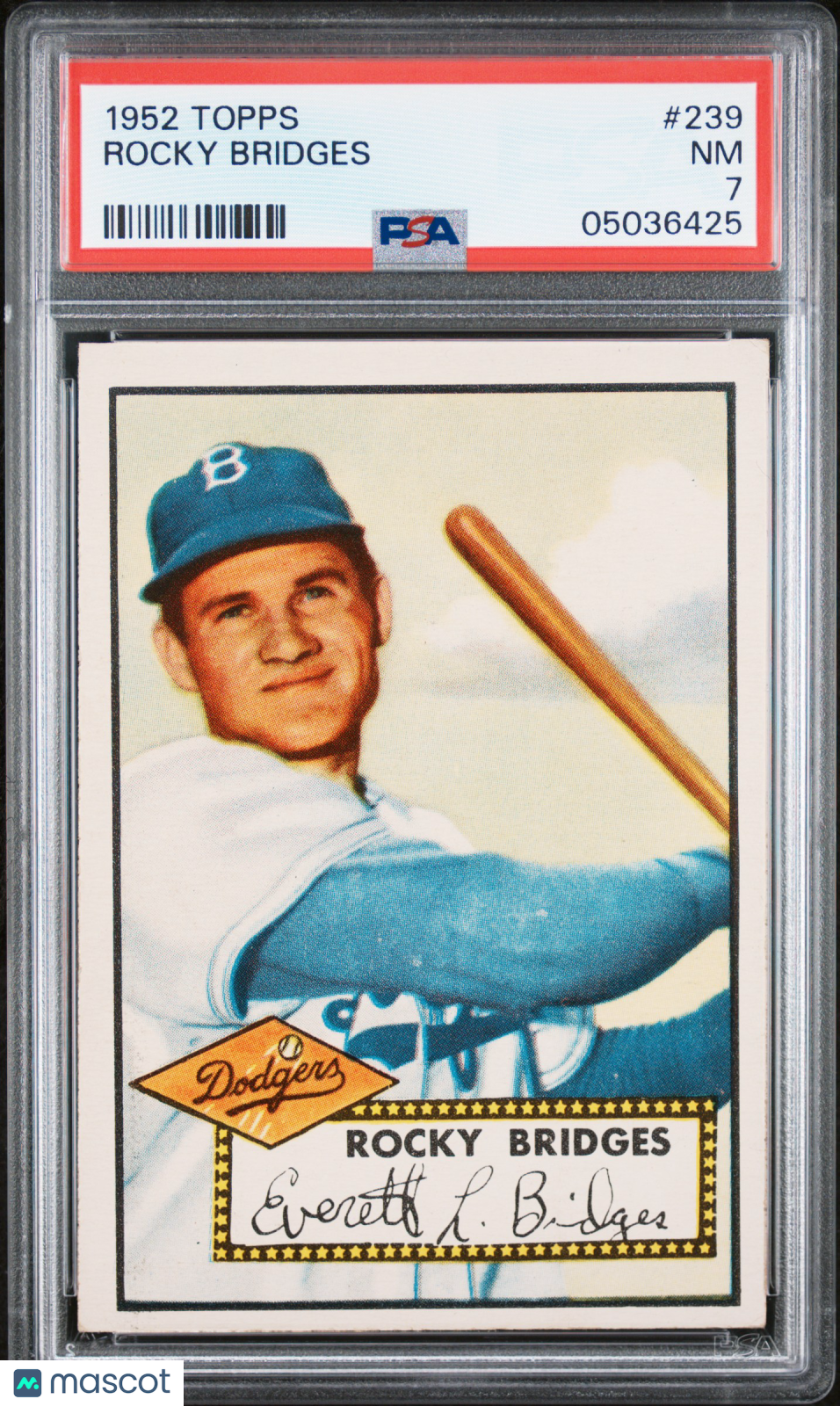 1952 Topps Rocky Bridges #239 PSA 7