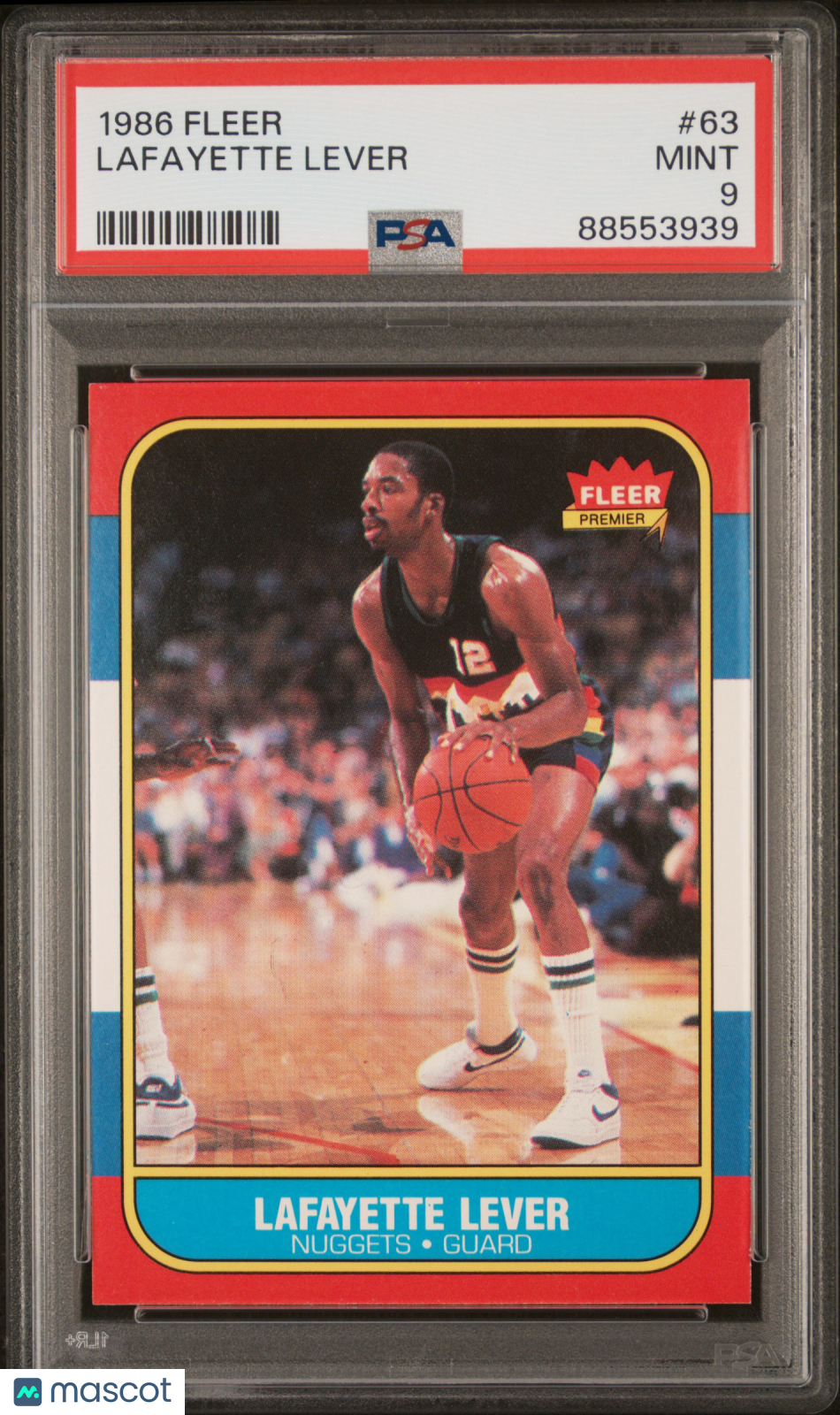 1986 Fleer Lafayette Lever #63 PSA 9