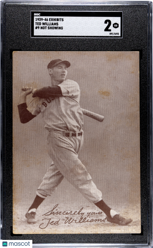 1939 Exhibits Ted Williams #9 Not Showing SGC 2