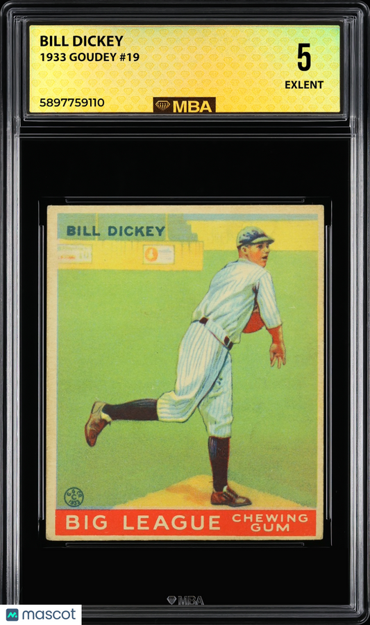 1933 Goudey Bill Dickey #19 MBA 5