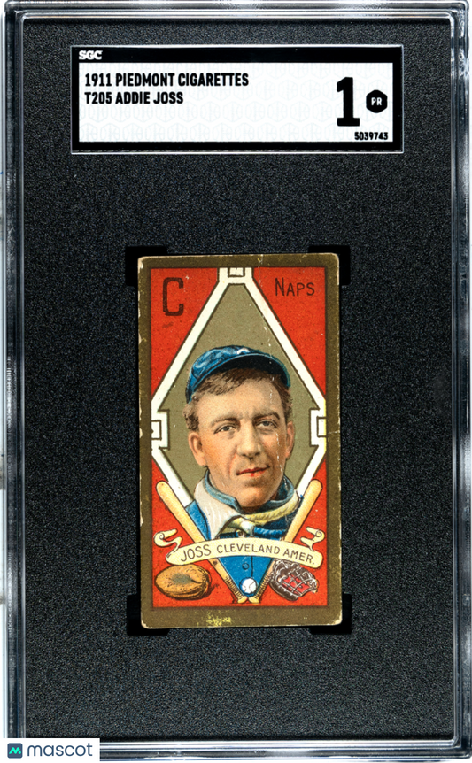1911 Piedmont Cigarettes (T205) Addie Joss SGC 1