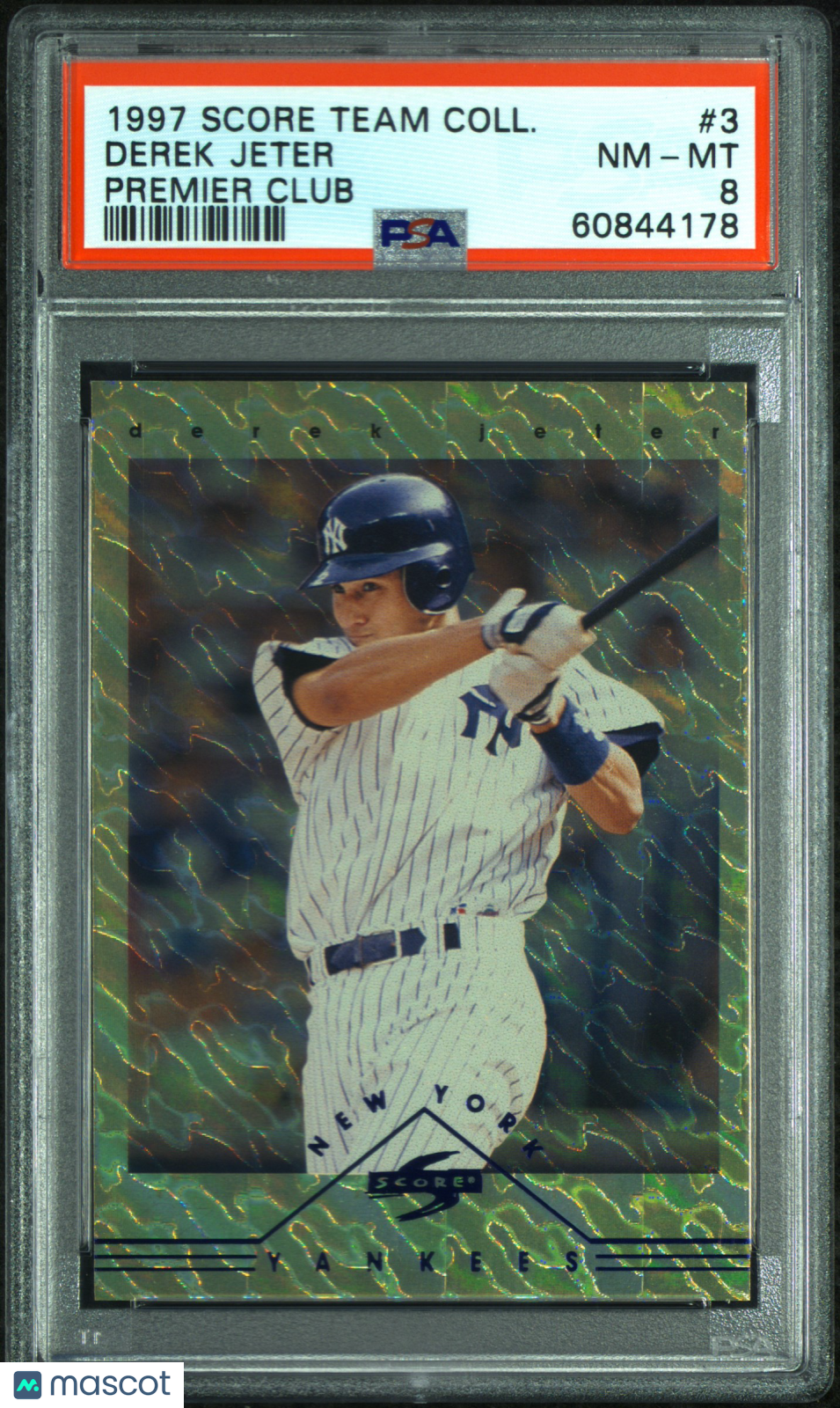 1997 Score Team Collection Derek Jeter #3 Premier Club PSA 8