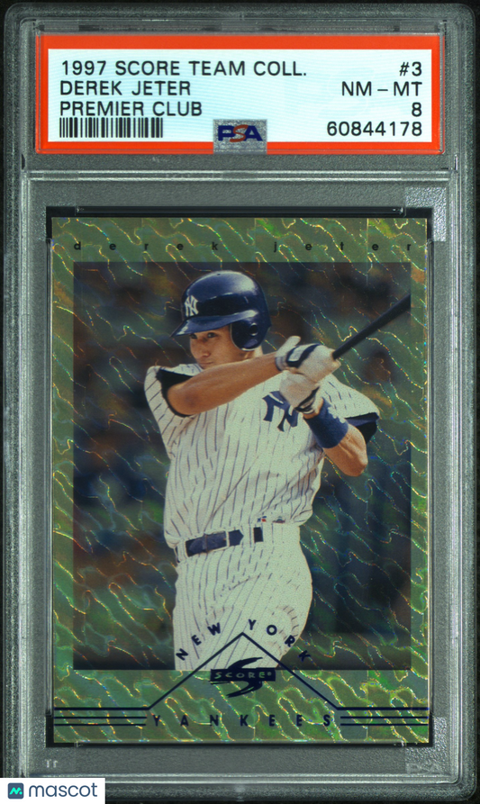 1997 Score Team Collection Derek Jeter #3 Premier Club PSA 8