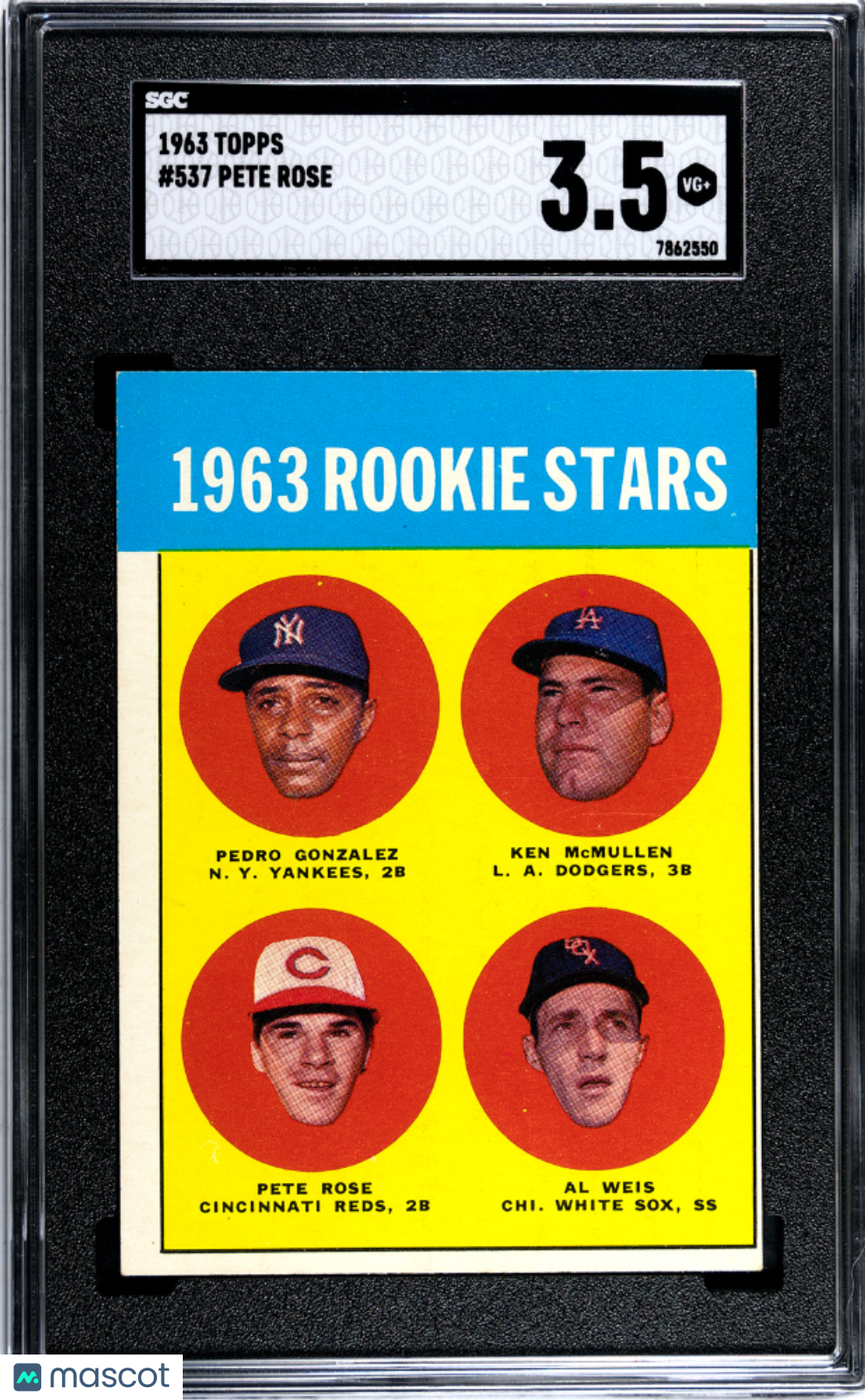 1963 Topps Pete Rose #537 SGC 3.5