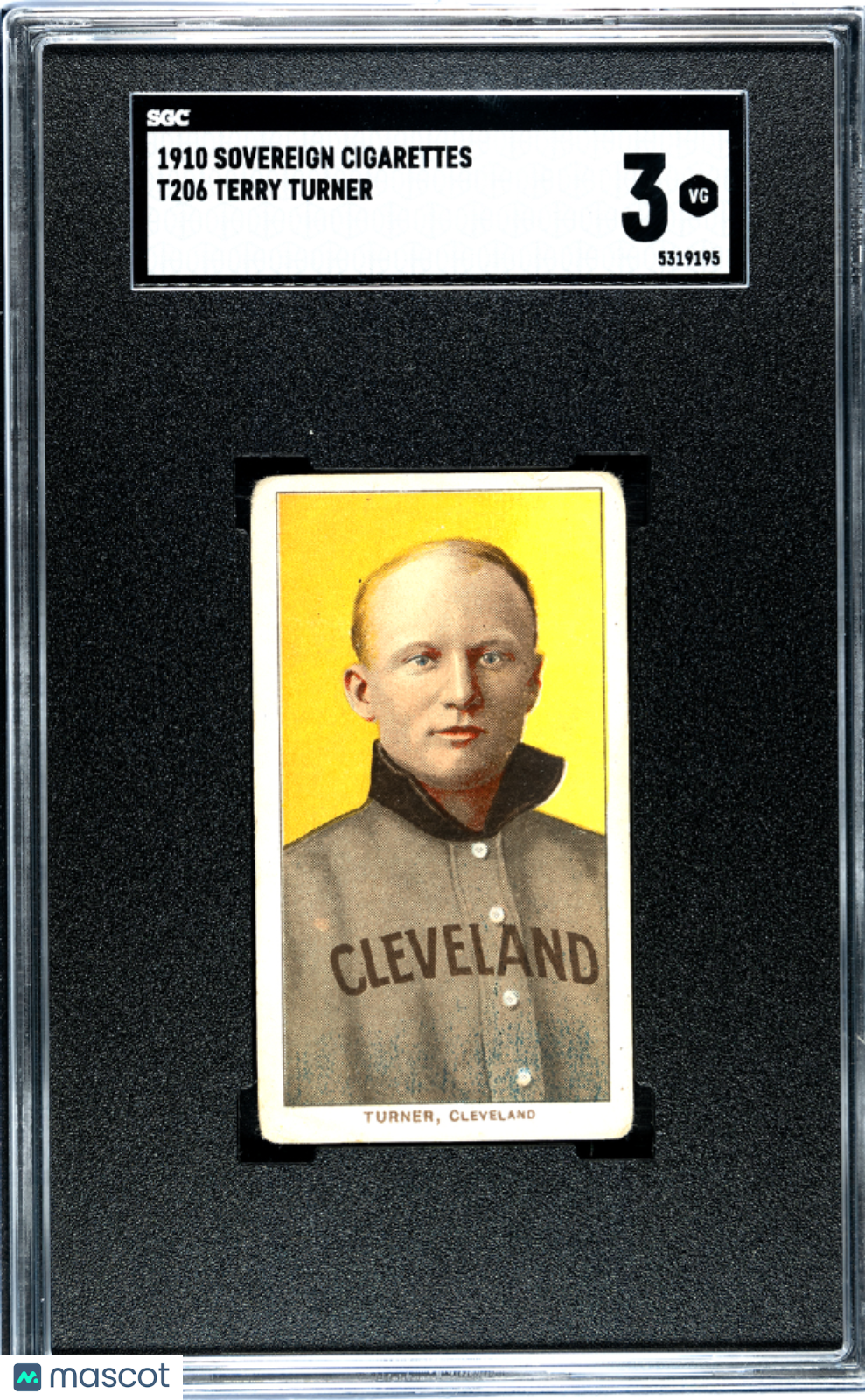 1910 Sovereign Cigarettes (T206) Terry Turner SGC 3