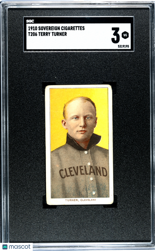 1910 Sovereign Cigarettes (T206) Terry Turner SGC 3