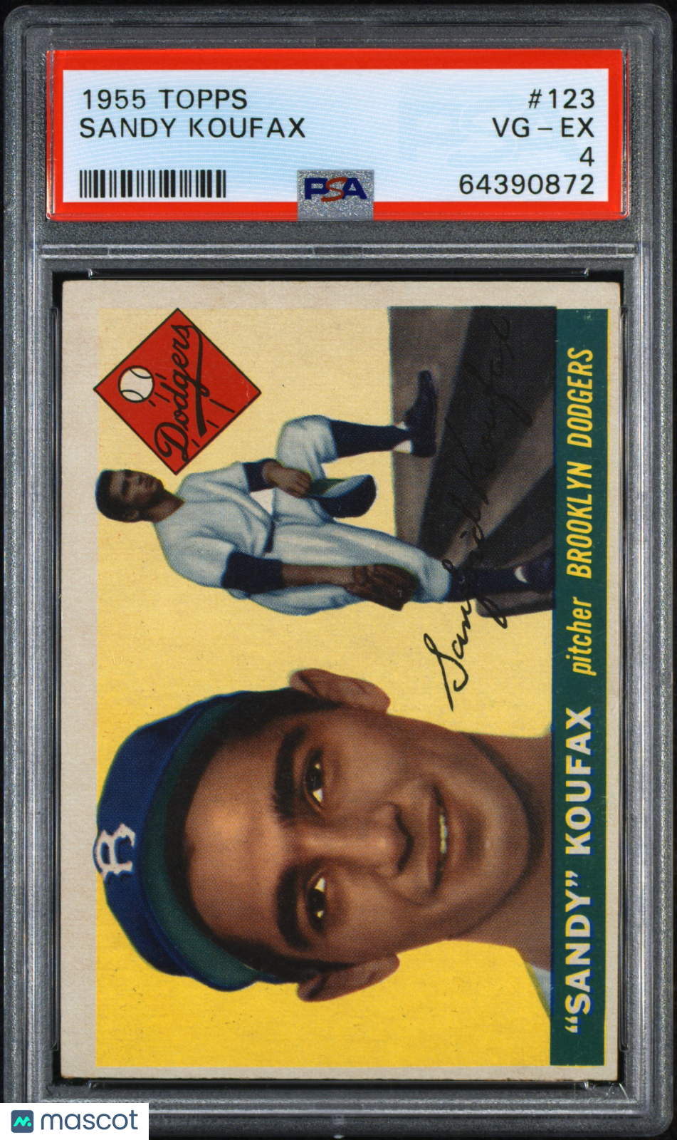 1955 Topps Sandy Koufax #123 PSA 4