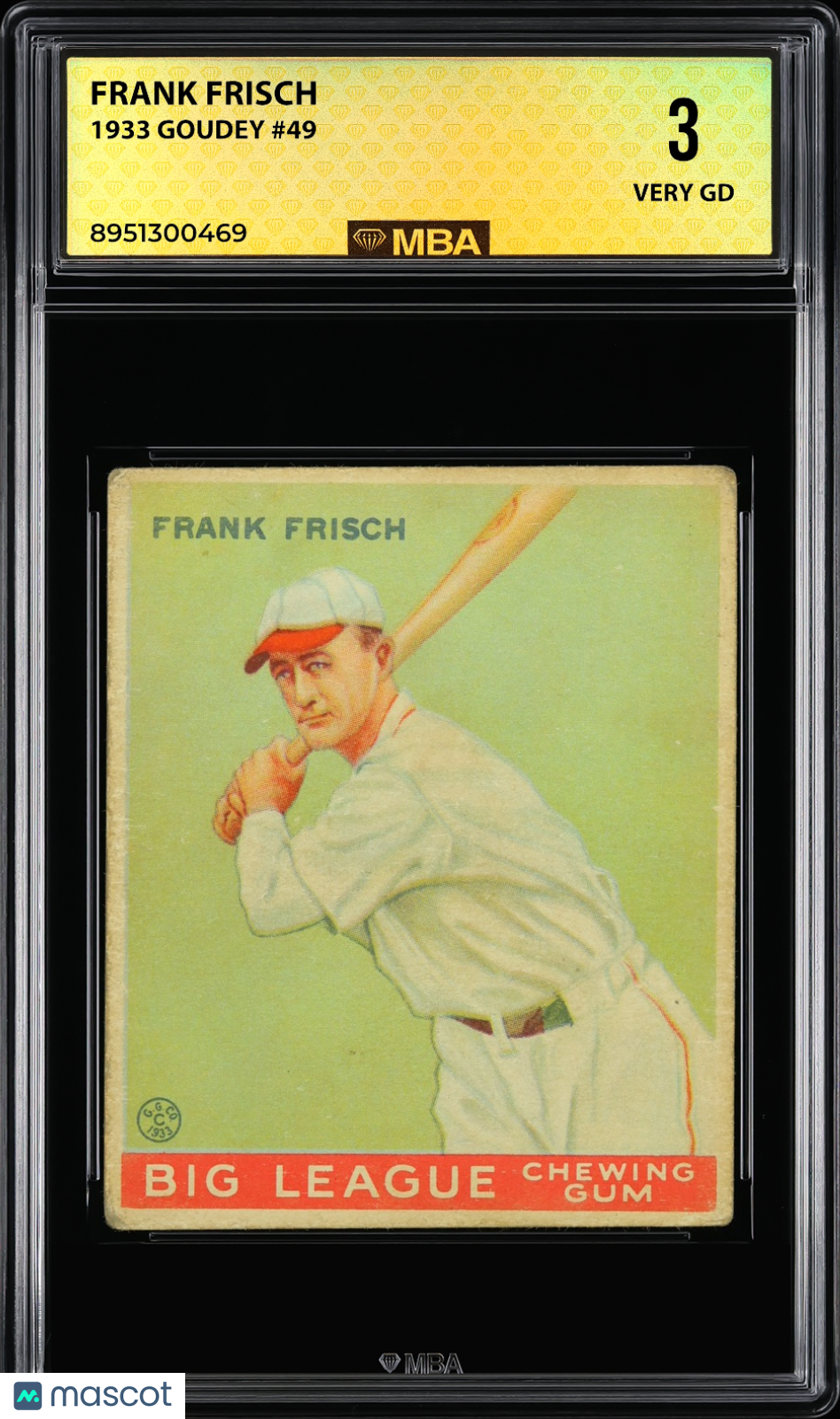 1933 Goudey Frank Frisch #49 MBA 3