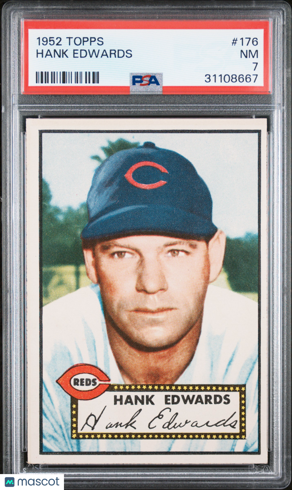 1952 Topps Hank Edwards #176 PSA 7