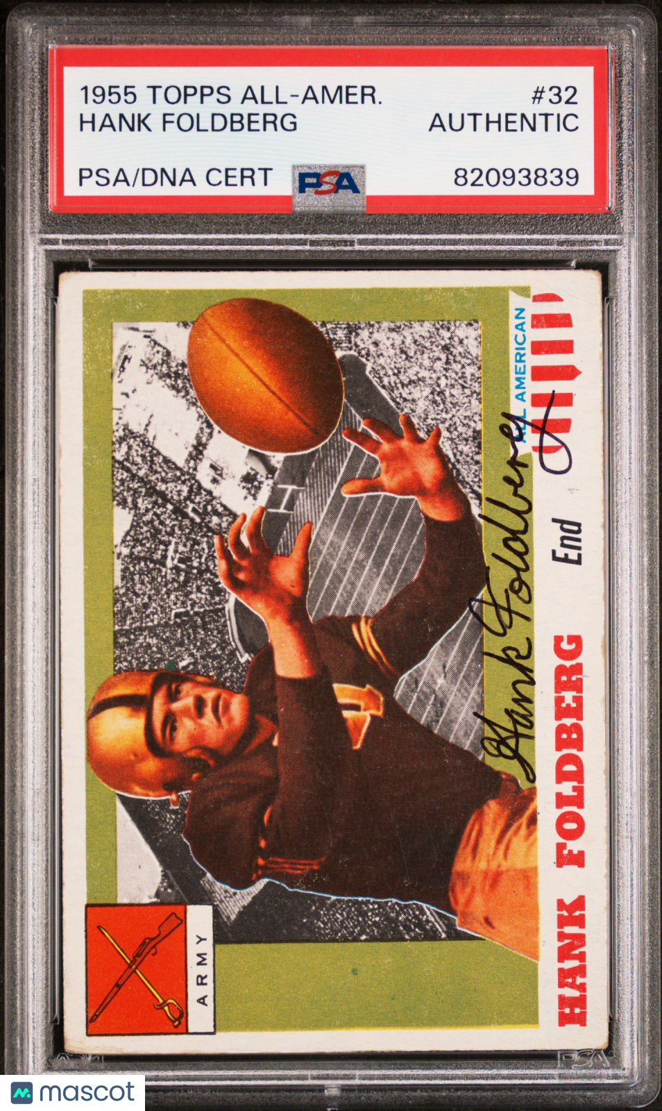 1955 Topps All-Amer. Hank Foldberg #32 PSA A Auto A