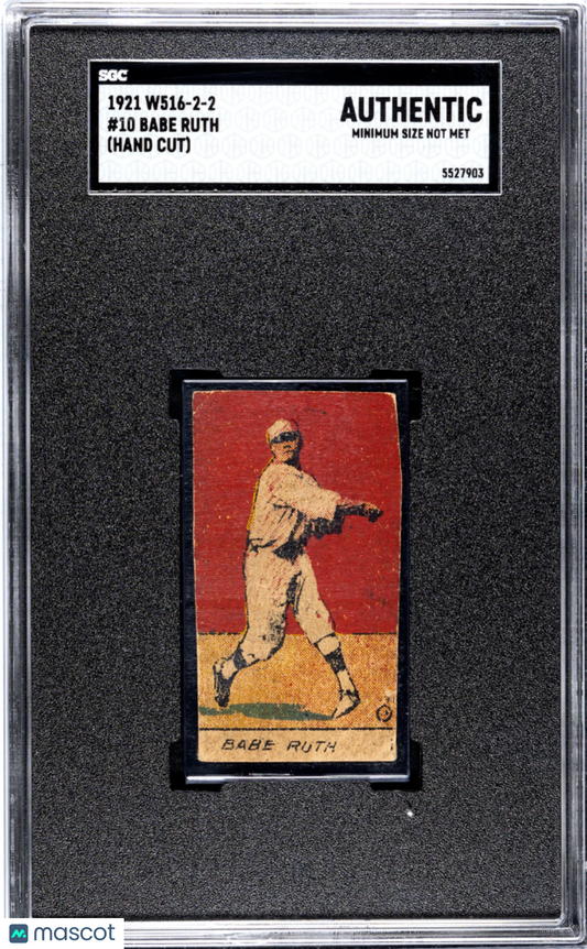 1921 W516-2-2 Babe Ruth #10 SGC A