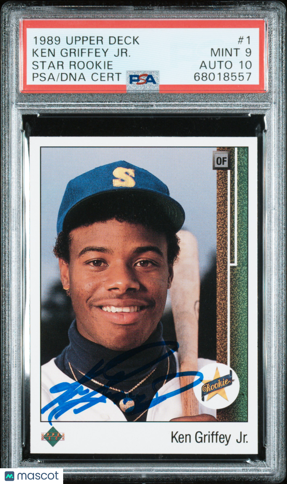 1989 Upper Deck Ken Griffey JR. #1 Star Rookie PSA 9 Auto 10