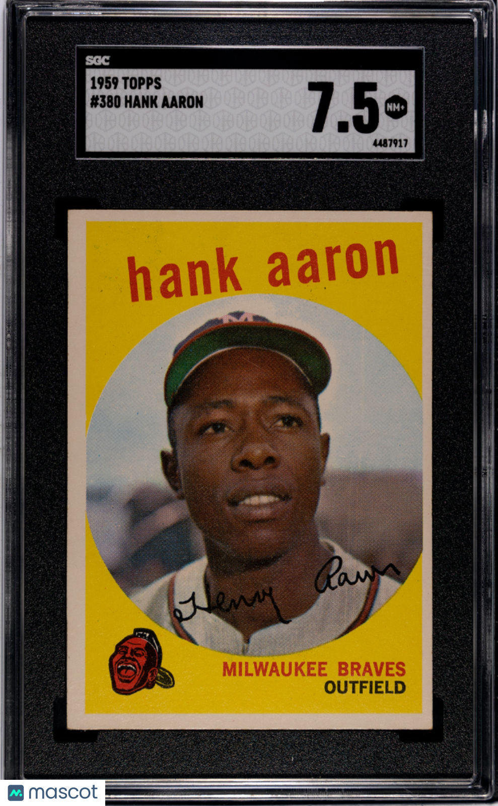 1959 Topps Hank Aaron #380 SGC 7.5