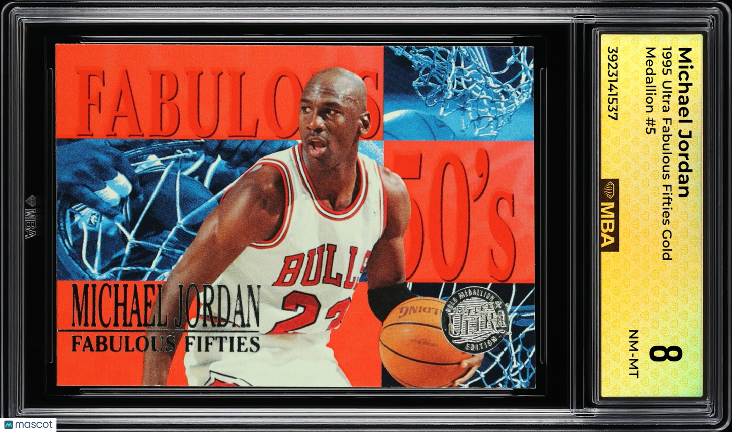 1995 Ultra Fabulous Fifties Michael Jordan #5 Gold Medallion MBA 8