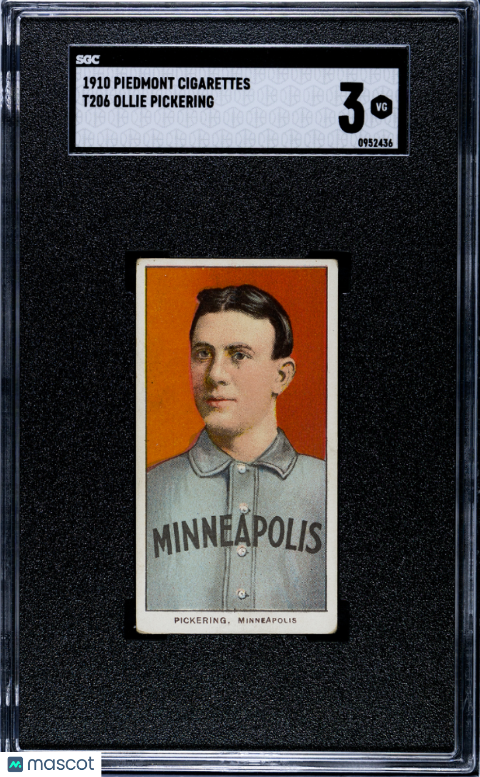 1910 Piedmont Cigarettes (T206) Ollie Pickering SGC 3