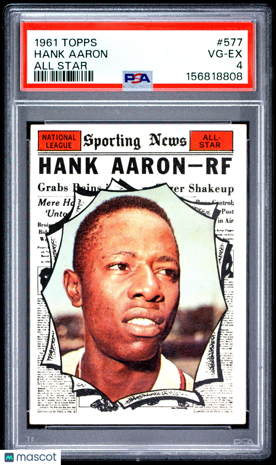 1961 Topps Hank Aaron #577 All Star PSA 4