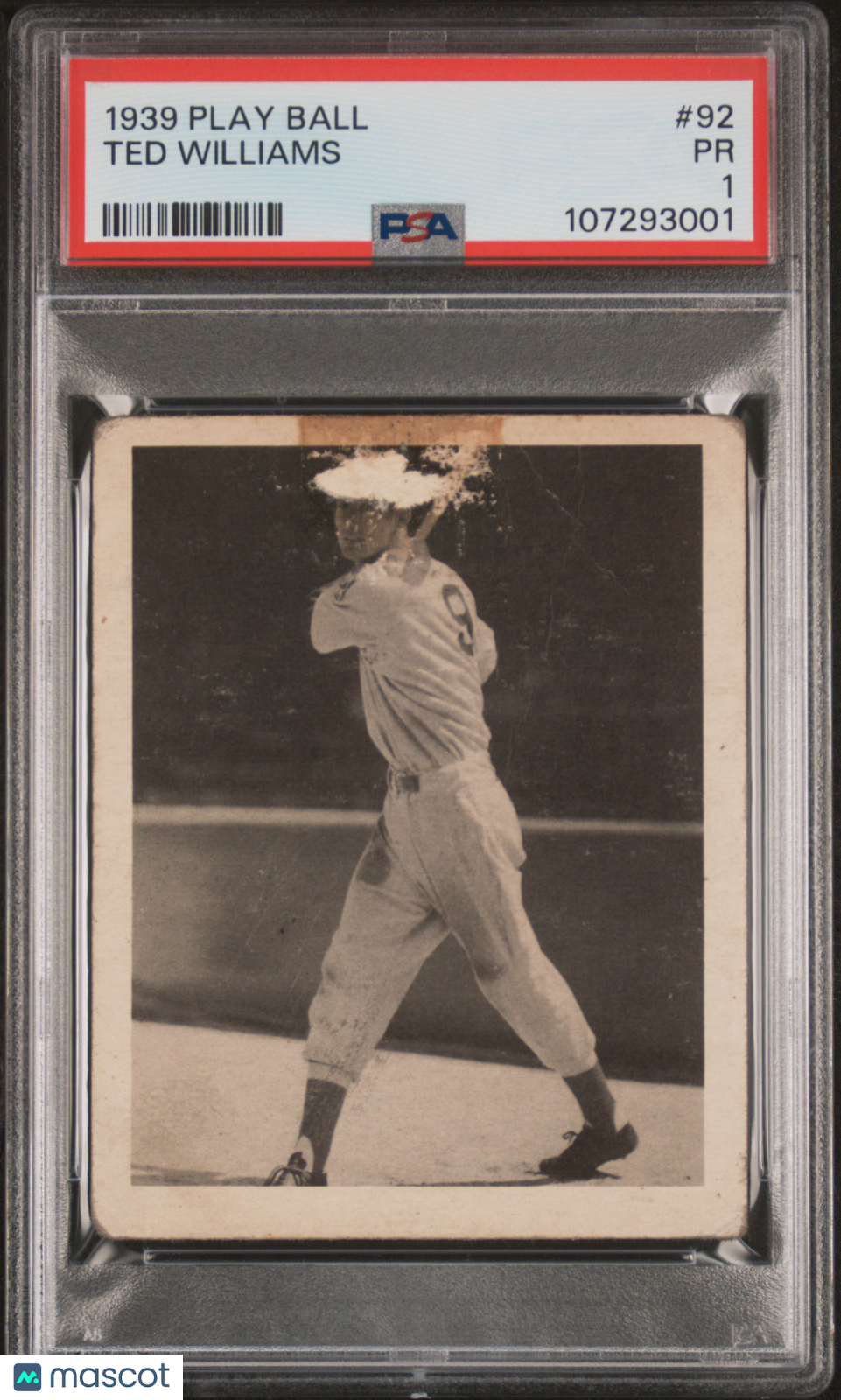 1939 Play Ball Ted Williams #92 PSA 1