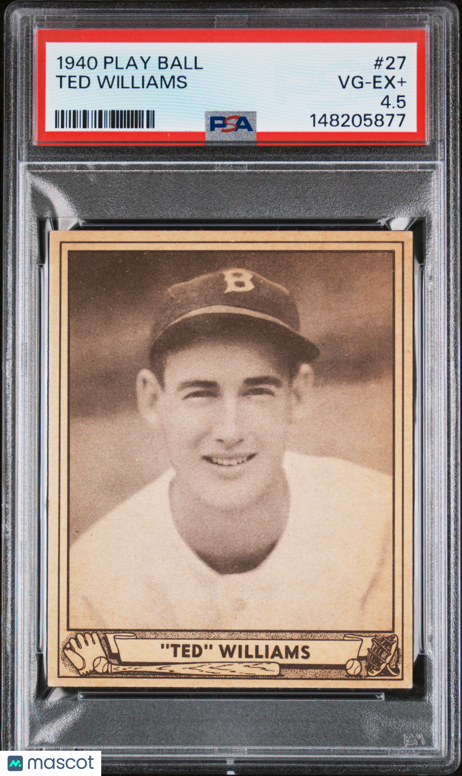1940 Play Ball Ted Williams #27 PSA 4.5